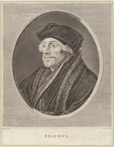 Portret van Desiderius Erasmus door Hans Holbein der Jüngere