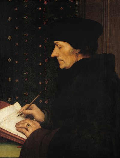 Portret van Desiderius Erasmus door Hans Holbein der Jüngere
