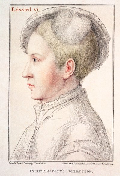 Portret van Edward VI (1537-53) gegraveerd door Francesco Bartolozzi (1727-1815) 1796 door Hans Holbein der Jüngere