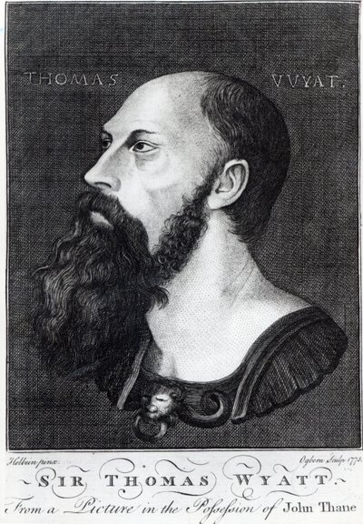 Portret van Sir Thomas Wyatt de Jongere (ca. 1521-54) gegraveerd door Ogborn, 1775 door Hans Holbein der Jüngere