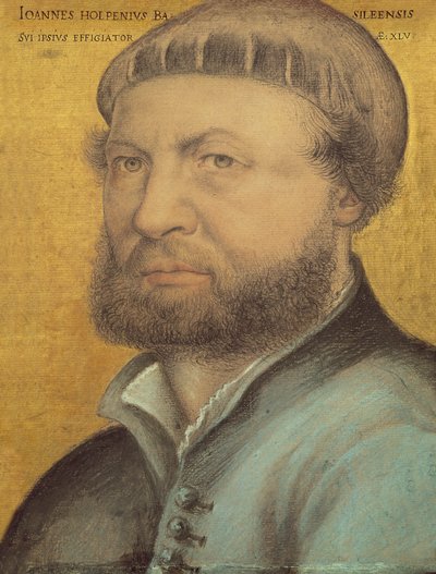 Zelfportret, 1542 door Hans Holbein der Jüngere