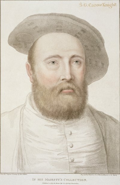 Sir George Carew (b.c.1514) gegraveerd door Francesco Bartolozzi (1727-1815), 1795 door Hans Holbein der Jüngere