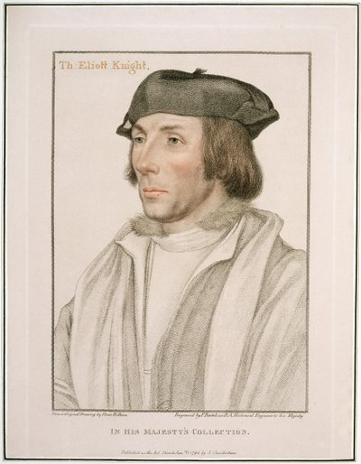 Sir Thomas Elyot (ca. 1490-1546) gegraveerd door Francesco Bartolozzi, 1794 door Hans Holbein der Jüngere