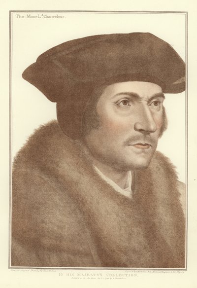 Sir Thomas More (aquatint) door Hans Holbein der Jüngere