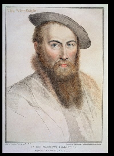 Sir Thomas Wyatt (ca. 1503-42) gegraveerd door Francesco Bartolozzi (1727-1815) door Hans Holbein der Jüngere