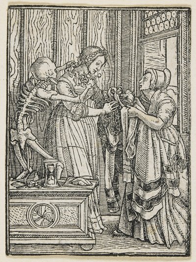 De gravin uit Dans van de Dood (Lyon), 1538, 1523-1526 door Hans Holbein der Jüngere