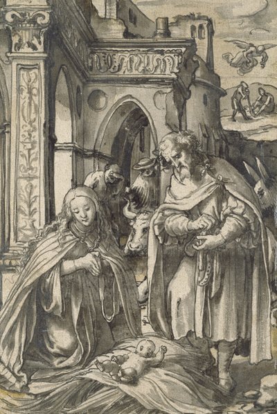 De Geboorte door Hans Holbein der Jüngere