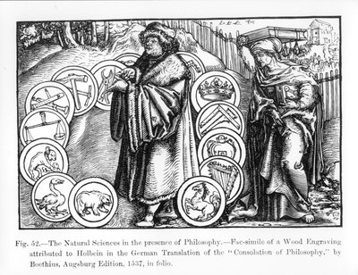 De natuurwetenschappen in de aanwezigheid van filosofie, uit de Duitse editie van 1537 van de 