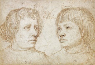 Ambrosius Holbein en Hans Holbein door Hans Holbein the Elder