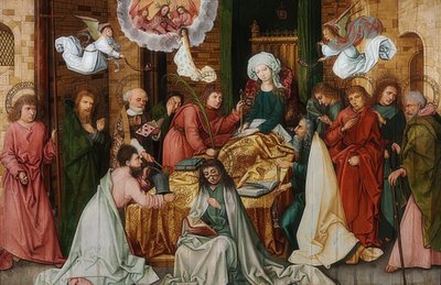 De dood van de Maagd Maria door Hans Holbein the Elder