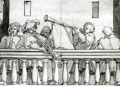 Muzikanten van Henry VIII door Hans Holbein the Elder