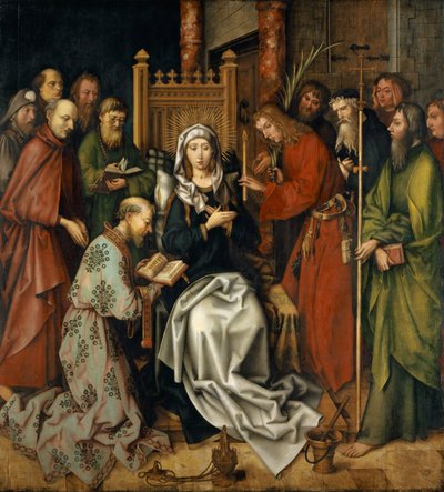 De dood van de Maagd (altaarstuk van de Dominicanen in Frankfurt) door Hans Holbein the Elder