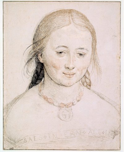Hoofd van een jonge vrouw door Hans Holbein the Elder