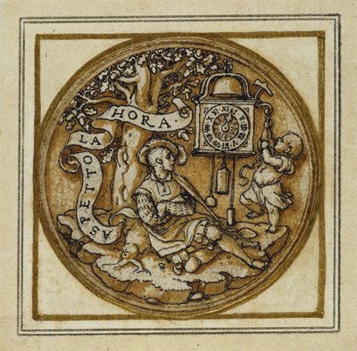 Allegorie van de Tijd - Ontwerp voor een hanger of hoedenspeld, ca. 1532-43 door Hans Holbein der Jüngere