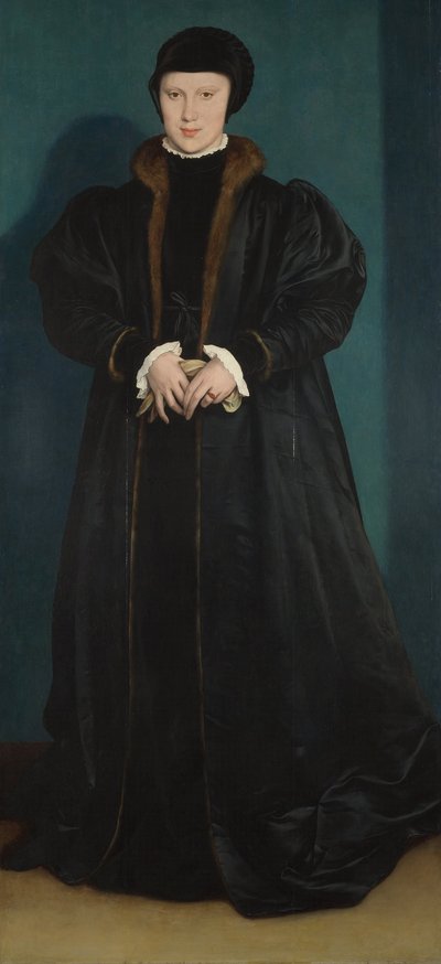 Christina van Denemarken, hertogin van Milaan, 1538 door Hans Holbein der Jüngere