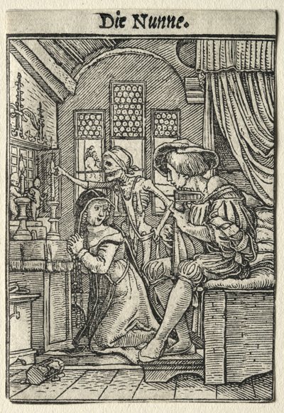Dans van de Dood: De Non door Hans Holbein the Younger