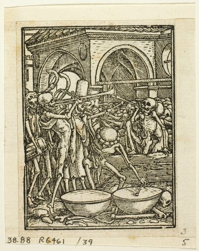 Dans van de dood, plaat 39 uit Houtsneden uit boeken van de XVIe eeuw door Hans Holbein the Younger