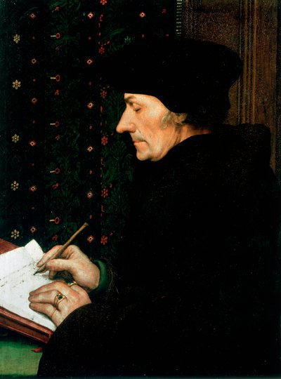 Desiderus Erasmus, Nederlandse humanist en geleerde, 1523 door Hans Holbein der Jüngere