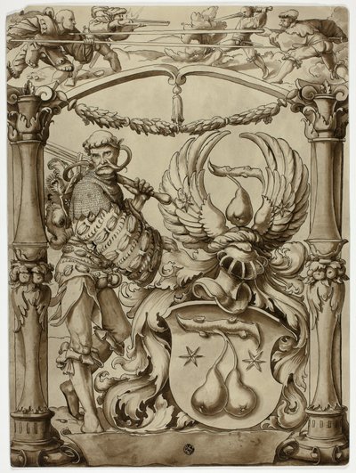 Ontwerp voor Zwitserse Heraldische Wapens door Hans Holbein the Younger