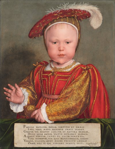 Edward VI als Kind, waarschijnlijk 1538 door Hans Holbein der Jüngere