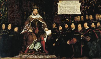 Hendrik VIII en de barbierchirurgen door Hans Holbein der Jüngere