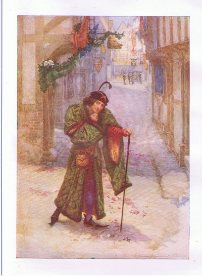 Ik ben vastbesloten om een schurk te bewijzen en de luie genoegens van die dagen te hebben (Koning Richard II), uit De Volledige Werken van Shakespeare gepubliceerd door George Harrap & Co Ltd, 1920s door Hans Holbein der Jüngere