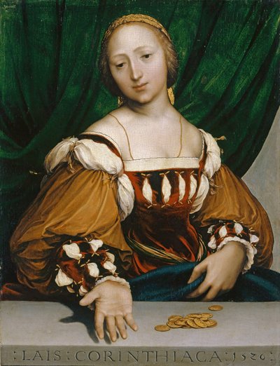 Laïs van Korinthe door Hans Holbein der Jüngere