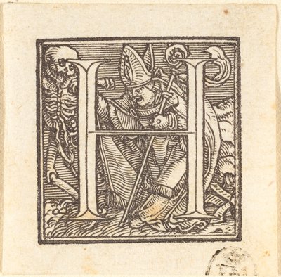 Letter H door Hans Holbein der Jüngere