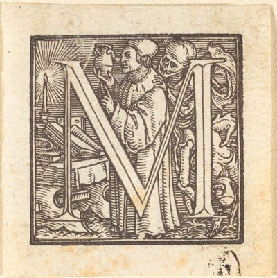Letter M door Hans Holbein der Jüngere
