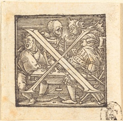Letter X door Hans Holbein der Jüngere