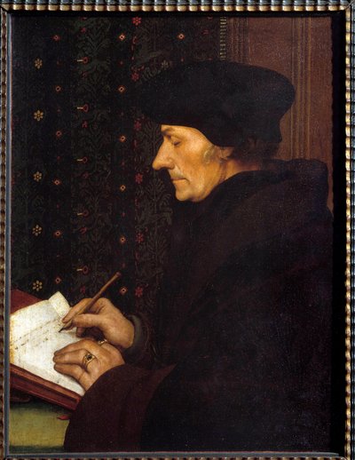 Portret van Erasmus van Rotterdam door Hans Holbein der Jüngere
