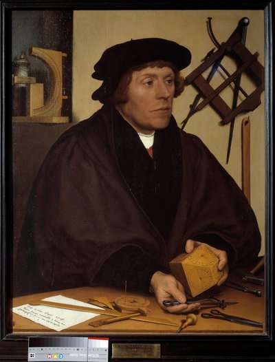 Portret van Nicolas Kratzer (1487-1550) Astronoom van Hendrik VIII. Schilderij door Hans Holbein de Jonge (1497-1543). 16e eeuw door Hans Holbein der Jüngere
