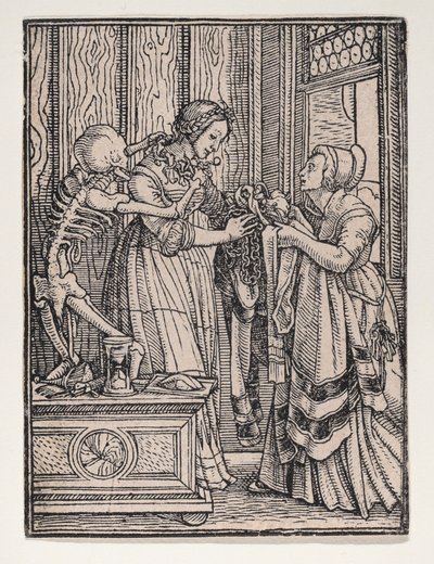 De gravin, uit „De dodendans” door Hans Holbein the Younger
