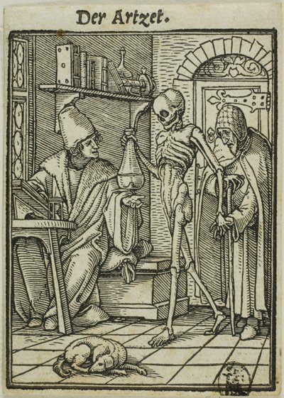 De arts door Hans Holbein the Younger