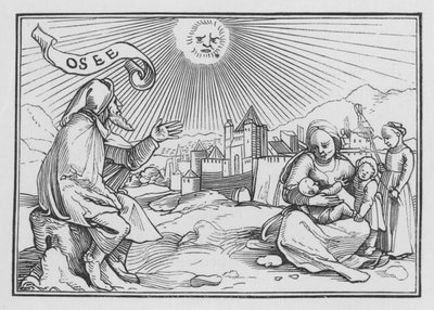 De profetie van Hosea, Hosea I, 1 door Hans Holbein der Jüngere