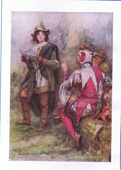 De boom draagt slechte vruchten (Zoals je het leuk vindt), uit De Volledige Werken van Shakespeare gepubliceerd door George Harrap & Co Ltd, 1920s door Hans Holbein der Jüngere