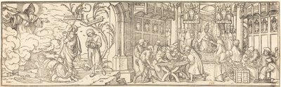 Handel in Aflaten door Hans Holbein der Jüngere