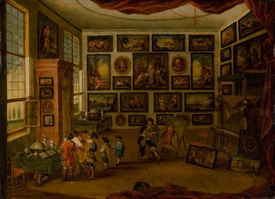 De Kunstkammer, eerste helft van de 17e eeuw door Hans III Jordaens