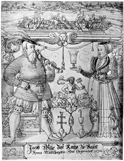 Jacob Wyx van Basel en zijn vrouw Anna, 1592 1901 door Hans Jakob Plepp
