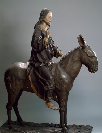 Christus op ezel, ca. 1498 door Hans Klocker