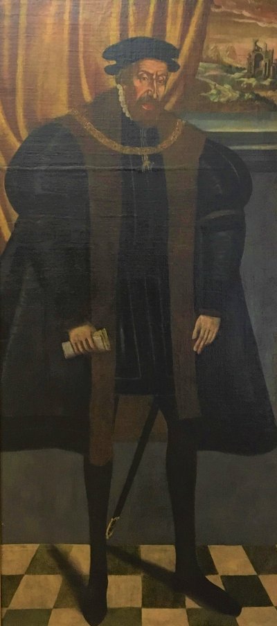 Keizer Ferdinand I van Habsburg (zonder lijst) door Hans Krell