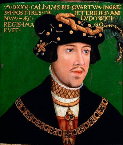 Koning Lodewijk II van Hongarije, ca 1522 door Hans Krell