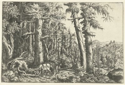 Landschap met barmhartige Samaritaan door Hans Lautensack