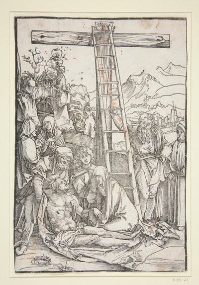 Rouw om Christus (uit de Passie van Christus) door Hans Leonard Schaufelein