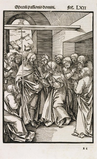 Thomas twijfelt aan de wonden van Christus door Hans Leonhard Schäufelein