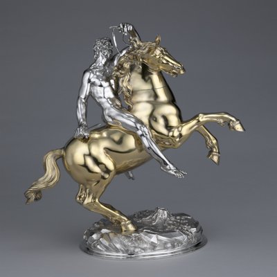 Paard en ruiter, 1630 door Hans Ludwig Kienle