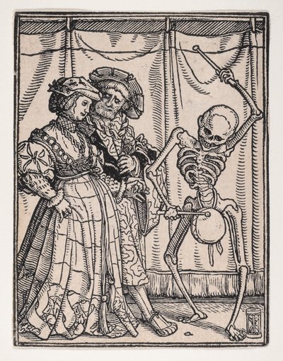 De edelvrouw, uit De dans van de dood door Hans Lützelburger