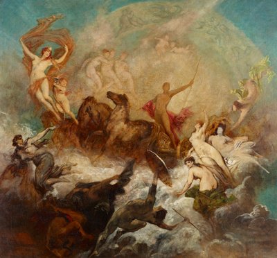 De overwinning van het licht op de duisternis door Hans Makart