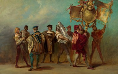 Ontwerp voor de feeststoet van 1879 - graveurs en bronsgieters door Hans Makart