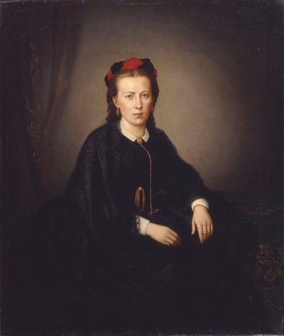 Portret van een Vrouw door Hans Makart